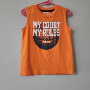 Adidas Orange Basketball Tank Top 24M Baby Boy Tee